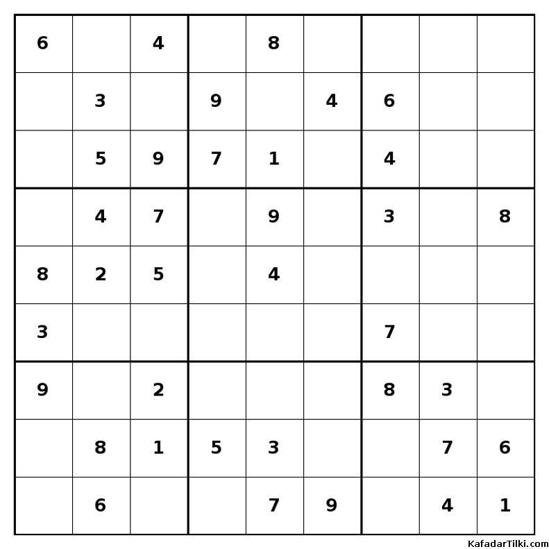 Kolay Sudoku, Kitap 29, 9. sayfa – yazdırılabilir PDF