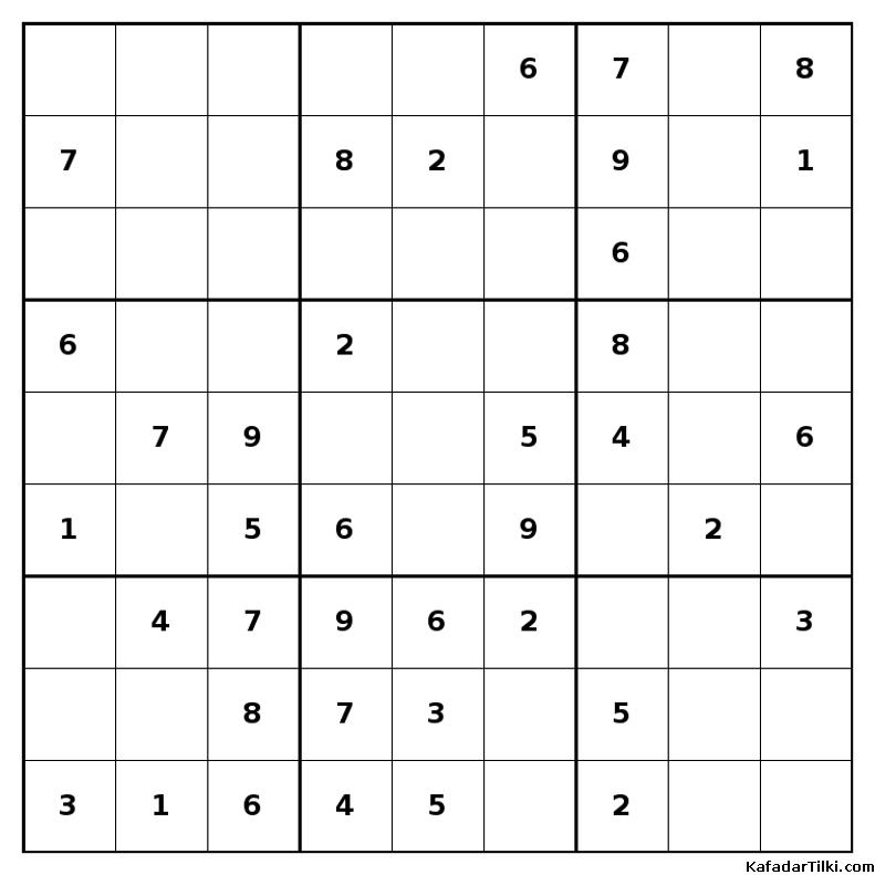 Kolay Sudoku, Kitap 29, 10. sayfa – yazdırılabilir PDF