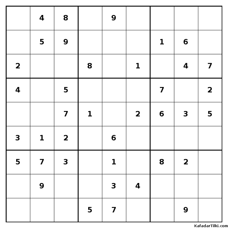 Kolay Sudoku, Kitap 30, 3. sayfa – yazdırılabilir PDF