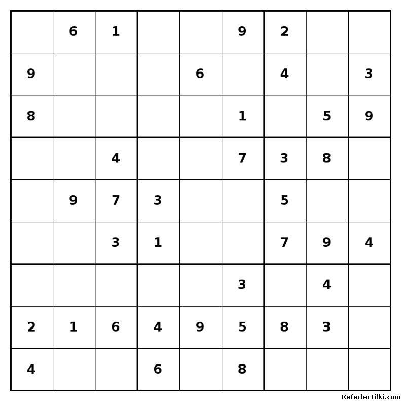 Kolay Sudoku, Kitap 30, 4. sayfa – yazdırılabilir PDF