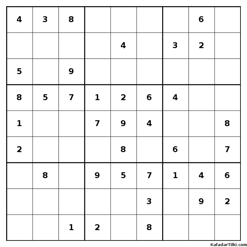 Kolay Sudoku, Kitap 30, 5. sayfa – yazdırılabilir PDF