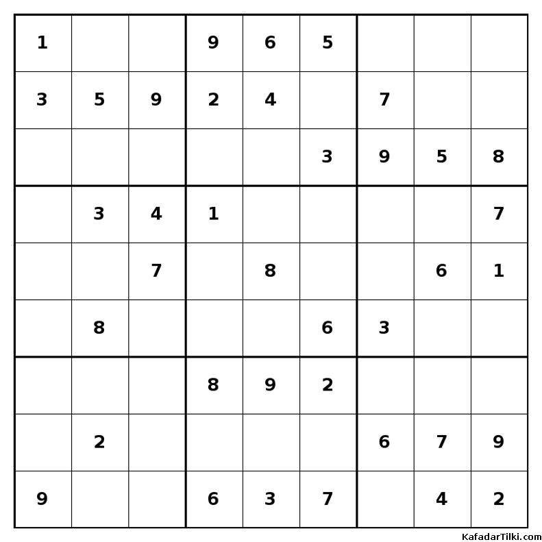 Kolay Sudoku, Kitap 30, 6. sayfa – yazdırılabilir PDF