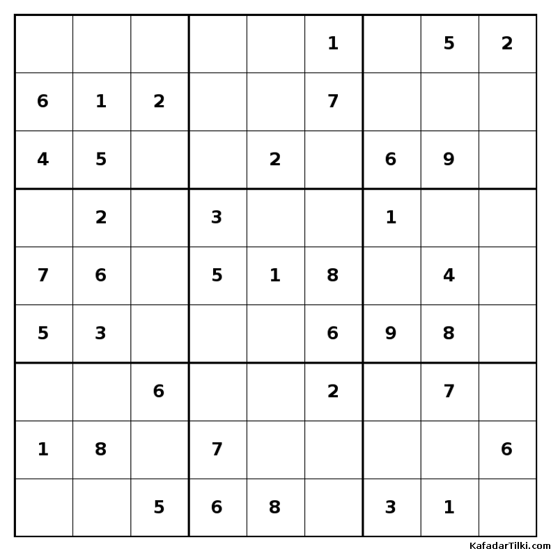 Kolay Sudoku, Kitap 30, 7. sayfa – yazdırılabilir PDF